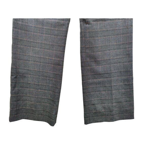 Larry Levine For Dressbarn Womens Glen Plaid Trousers Size 8 Gray Black - Picture 8 of 13